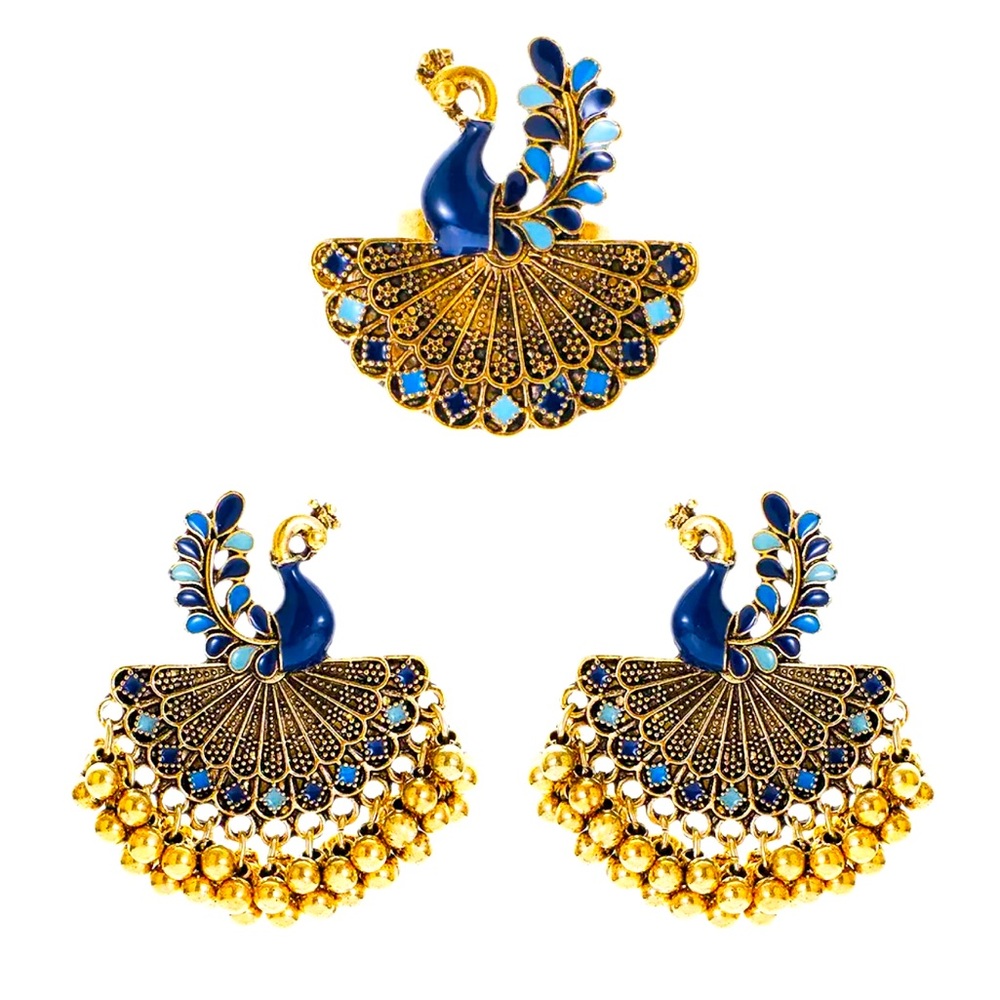 Indian jewelry set Earrings and ring 💍 for women